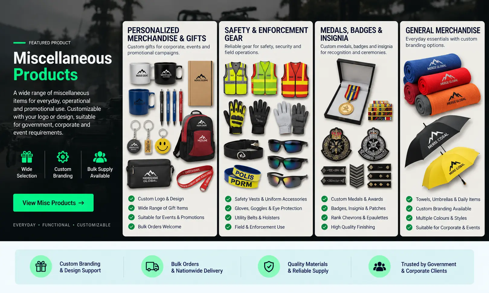Miscellaneous Products complete product catalogue