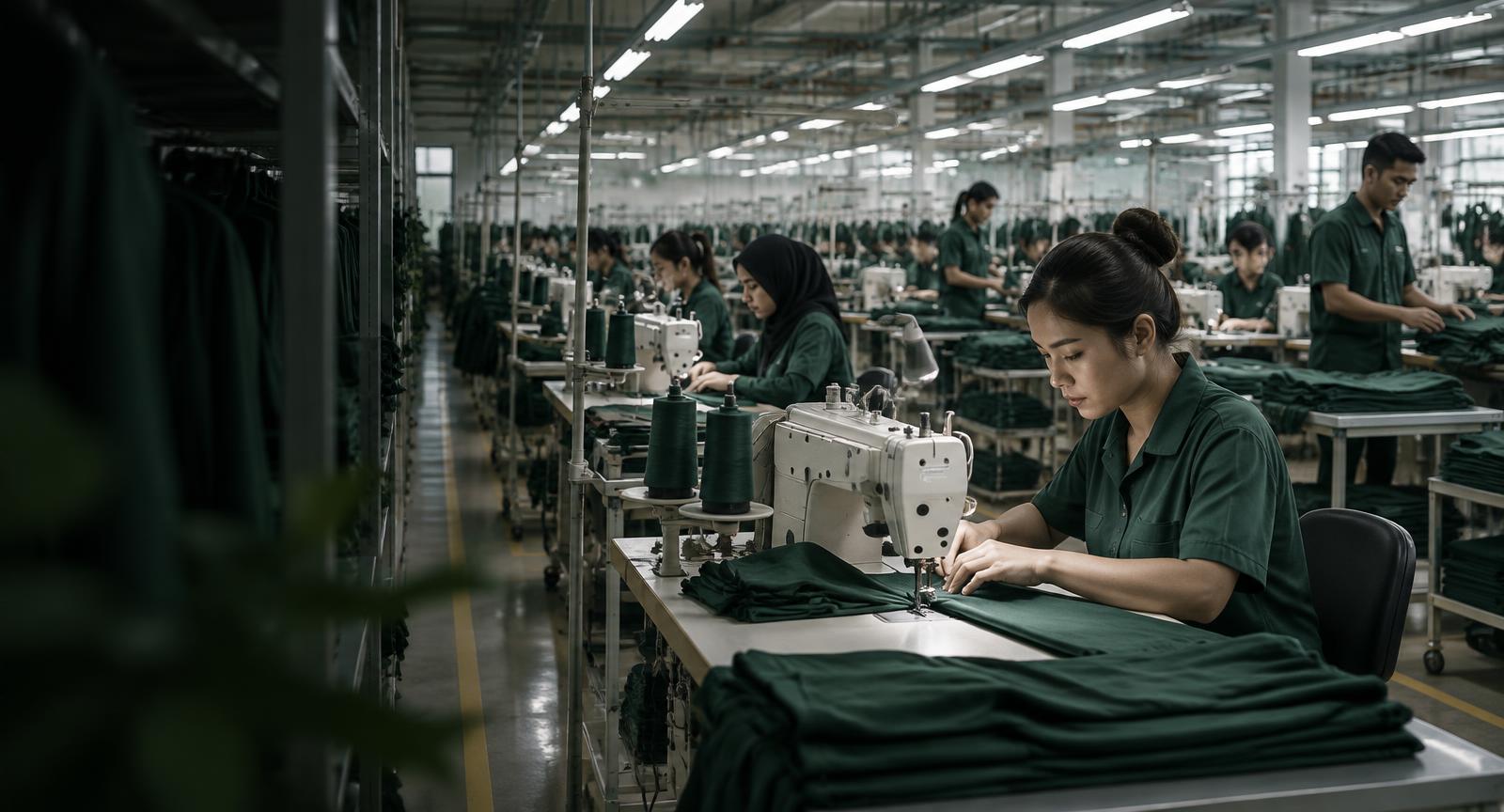 Garment manufacturing floor